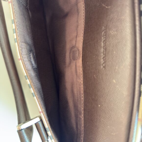 3601 BURBERRY VINTAGE BAG BURBERRY CANVAS LEATHER NOVA CHECK LOGO TOTE BAG - Picture 11 of 14